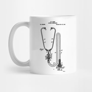 Stethoscope Patent Black Mug